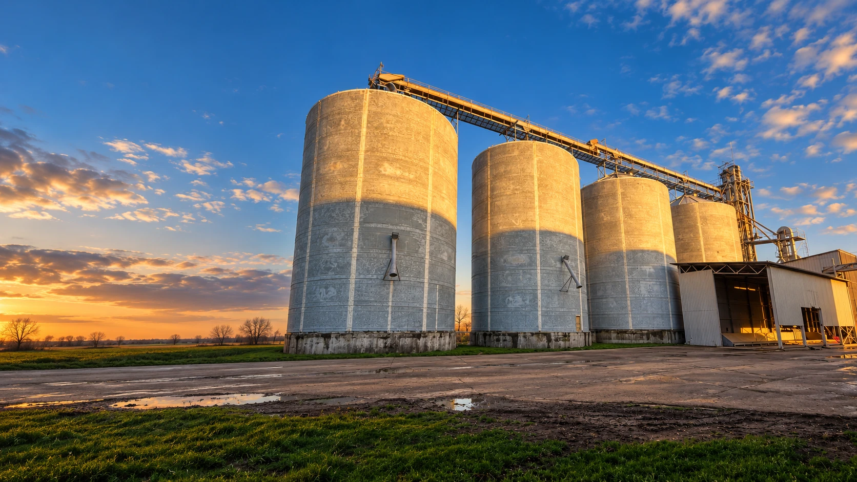 Edited photograph of the Pločica silos