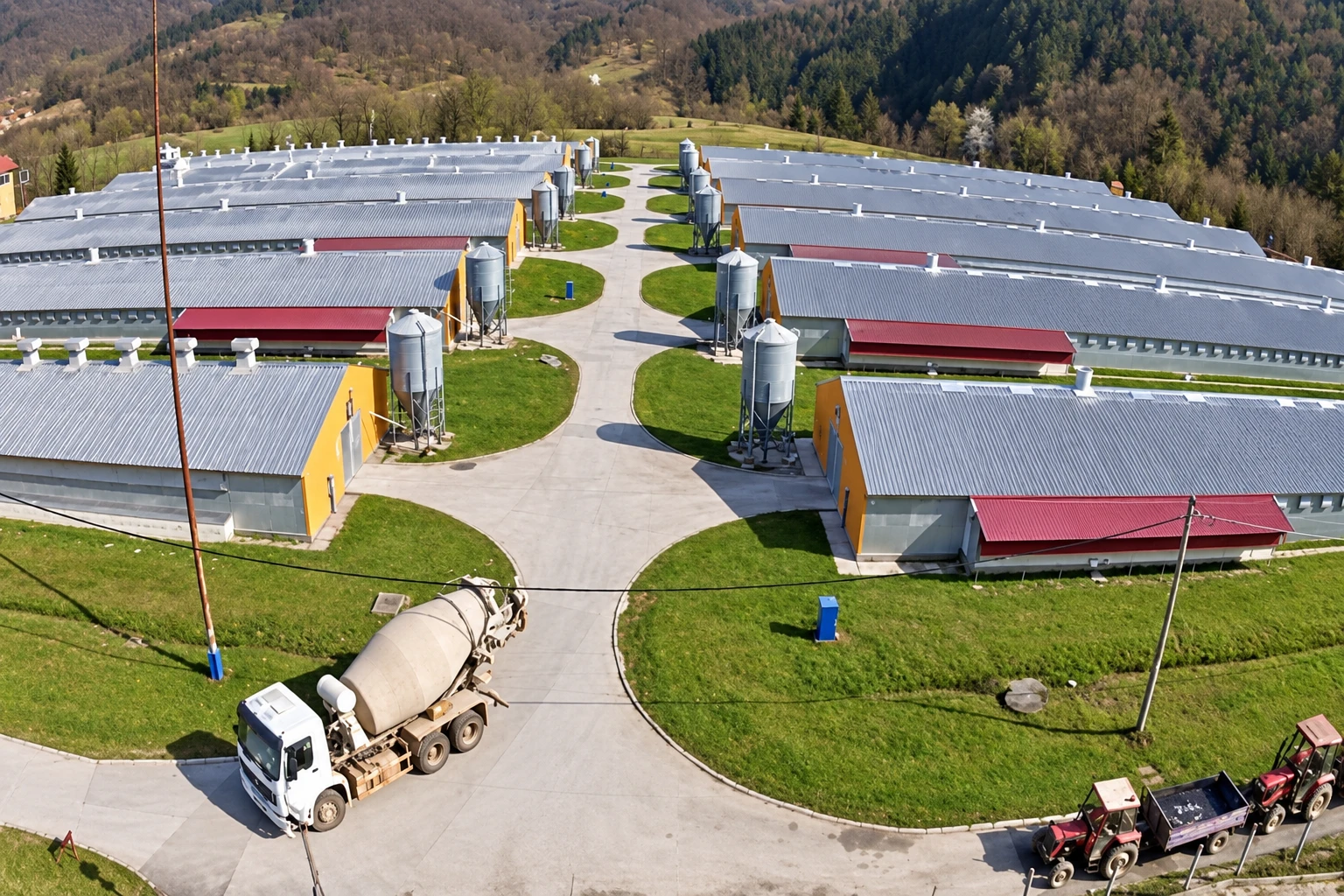 Panorama of the Milići farm — edited photograph