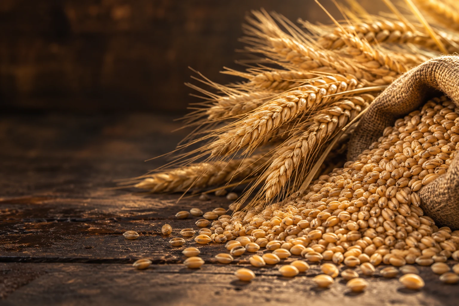 Wheat grains — illustrative photograph